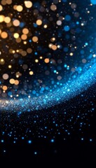 Wall Mural - Stunning Abstract Background with Glowing Glitter Particles and Sparkling Lights for Holiday Designs