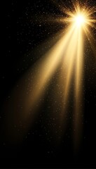 Wall Mural - Golden Light Burst Illuminating Dusty Ambiance in a Striking Abstract Artwork Concept Design