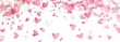 © EKAN KUDAH - Pink & white hearts falling on white background; romantic celebration; website banner