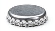 © Pixelzone - Stunning photo of silver bottle cap isolated on white background. Group of beverage lid for your design.