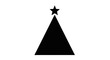© thunder - Black triangle with a five pointed star on top in a minimalist style on a white background image