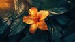 © Pampam - Orange Flower in Lush Tropical Foliage