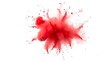 © Xinfang - A festive explosion of red powder in mid-air against a clean white background.