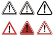 © Jhalak - Triangle Warning Sign Vector Set – Exclamation Mark Caution and Hazard Symbols