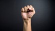 © Vario - A raised fist against a dark background