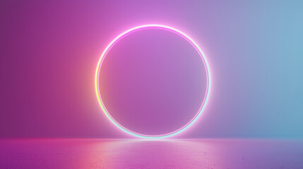 Sticker - a minimalistic circular portal set against a clean background,