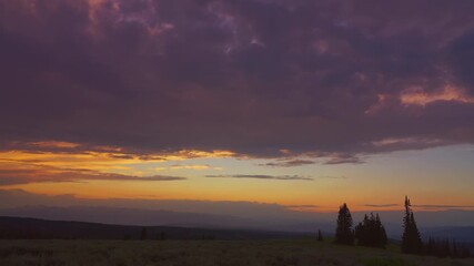 Sticker - Sunset Over Mountain Range - Timelapse