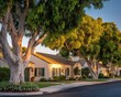 © ahmad - Charming Homes Lined With Trees At Sunset