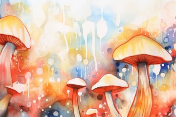 Wall Mural - png mushrooms backgrounds fungus agaric.