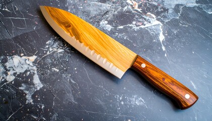 Kitchen knife on marble surface
