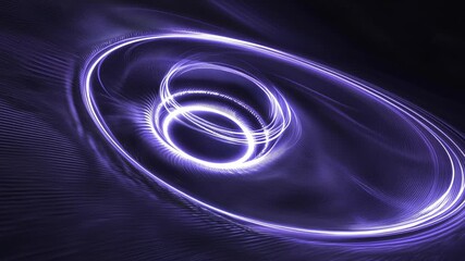 Wall Mural - abstract image with concentric circles of light on a textured purple background. ai.