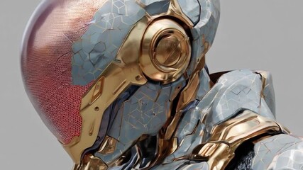 Wall Mural - detailed close-up of futuristic armor design.