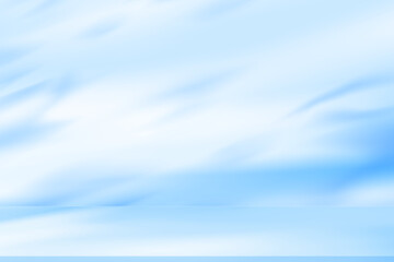 Wall Mural - blue background studio with gradient white light on podium stage for product display present,empty b