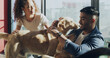 © peopleimages.com - Dogs, adoption center and couple with choice for bonding, companion and best friend. Animal shelter, rescue pets and happy man with woman for foster care, volunteering and community service at kennel