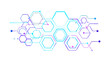 © Well - Abstract technology network background with hexagons for science and engineering design use case