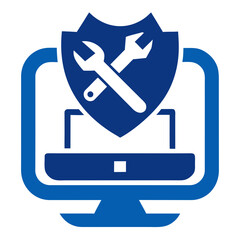 vector icon of a microscope