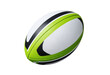 © abbas - Rugby ball, white, lime green, and black