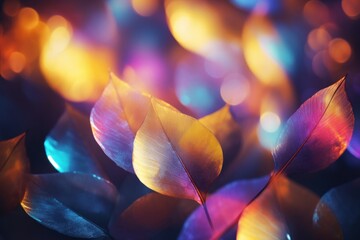Wall Mural - pattern bokeh effect background leaf backgrounds abstract.