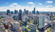 © Tryfonov - Panoramic. view of modern skyscrapers and business centers in Warsaw. View of the city center from above. Warsaw, Poland.