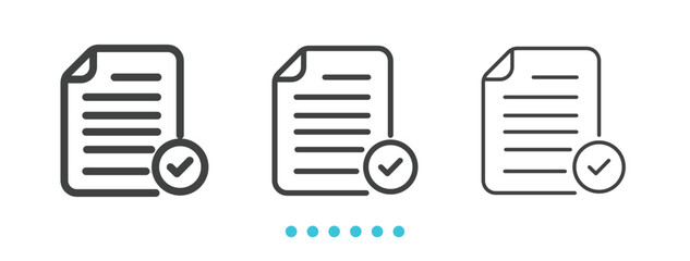 file accepted  Icon. Thin line icon vector