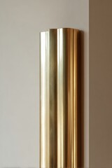 Wall Mural - Contemporary minimalist interior design with brass metal column accent