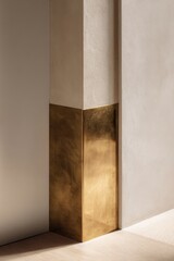 Wall Mural - Modern interior design with brass and concrete aesthetic