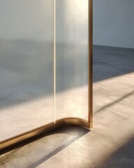 Wall Mural - Minimalist architectural detail with glass and light play
