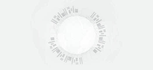 Wall Mural - data technology electric gear art abstract background.