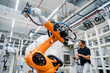 © BusinessClass by W61 - Technician examining industrial robot in a factory
