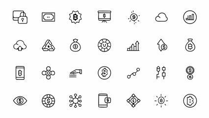Wall Mural - set of icons