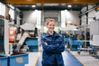 © BusinessClass by W61 - Young woman working as a skilled worker in a high tech company, portrait