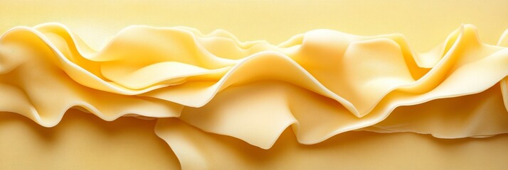 Canvas Print - elegant light yellow wave texture background, soft 3d surface design for minimalist aesthetic appeal