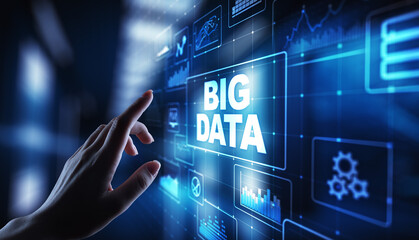 Wall Mural - Big data analytics platform, business intelligence and modern technology concept on vitual screen.