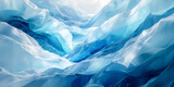 Icy glacier blue layered organic lines with frosty texture, nature-inspired abstract pattern for modern wallpaper or graphic background