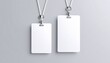 © CHOISH - 회색 배경의 빈 목걸이 명찰 2종 Two Blank ID Badges on Gray Background