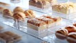 © JuanB - Pastry trays with fresh baked goods in transparent containers for bakery food photography product packaging delicious display commercial visual