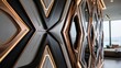 © Electro - Modern geometric wall panel with warm lighting and a sophisticated feel