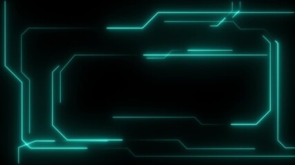 Abstract technology background. Computer interface Hud motion texture. Blue futuristic pattern for modern sci-fi concept. Seamless loop.