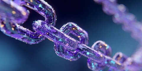 A close-up view of a digital chain
