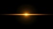 © STRM DESIGNER - Bright golden horizontal lens flare effect with a glowing center on a black background