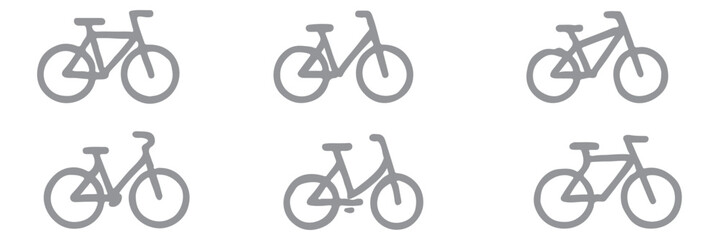 Wall Mural - riding bicycle icon isolated sign symbol, vector flat black trendy style illustration for web and ap