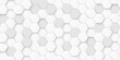 © Hasan - Abstract Technology White Geometric Hexagon on Transparent Concept Design, white and grey color hexagon seamless pattern. Abstract hexagonal background.