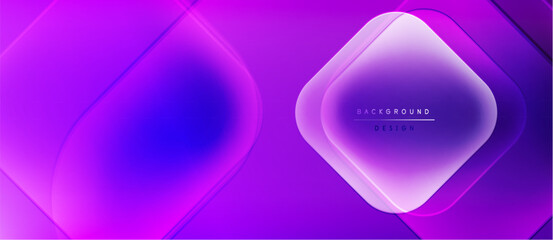 Wall Mural - abstract purple gradients form dynamic shapes. modern design with glowing effects creates futuristic