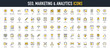 © Vector Market - Line SEO, marketing & analytics icons. Editable stroke. Such as business and marketing, traffic, ranking, optimization, strategy, content, search, development, store, link and keyword vector icon.