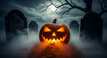 Jack O Lantern At Night Free Stock Photo - Public Domain Pictures