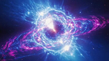 Wall Mural - electric currents are swirling around a plasma ball generating huge amounts of energy in the vastnes