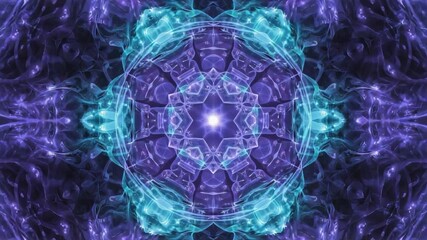 Wall Mural - purple and turquoise lights are swirling together, creating a mesmerizing kaleidoscope pattern with 