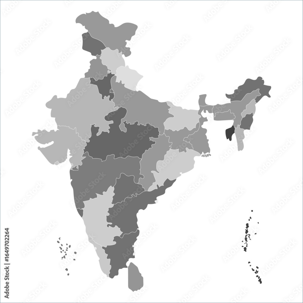 India Map Basic India Travel Map, India map with all states and capitals in clear ...