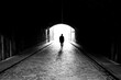 © Mat Rick Photography - silhouette of a man walking in the tunnel