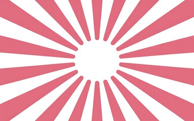 Wall Mural - Photo of abstract sun ray burst pattern with pink rays radiating from a central point isolated on white background